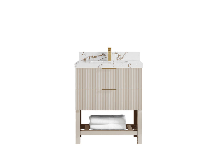 Catalina 30 in W x 22 in D Free Standing Reeded Single Sink Bathroom Vanity - photo 35