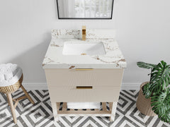 Catalina 30 in W x 22 in D Free Standing Reeded Single Sink Bathroom Vanity - photo 30