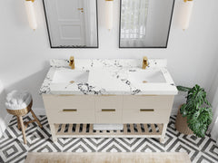 Catalina 60 in W x 22 in D Free Standing Reeded Double Sink Bathroom Vanity - photo 32