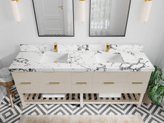 Catalina 84 in W x 22 in D Free Standing Reeded Double Sink Bathroom Vanity - photo 38