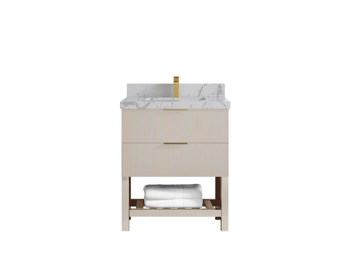 Catalina 30 in W x 22 in D Free Standing Reeded Single Sink Bathroom Vanity - photo 43