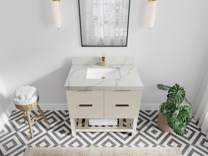 Catalina 36 in. W x 22 in. D Center Sink Bathroom Vanity - photo 40