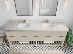 Catalina 84 in W x 22 in D Free Standing Reeded Double Sink Bathroom Vanity - photo 40