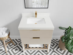 Catalina 30 in W x 22 in D Free Standing Reeded Single Sink Bathroom Vanity - photo 34