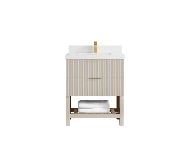 Catalina 30 in W x 22 in D Free Standing Reeded Single Sink Bathroom Vanity - photo 41
