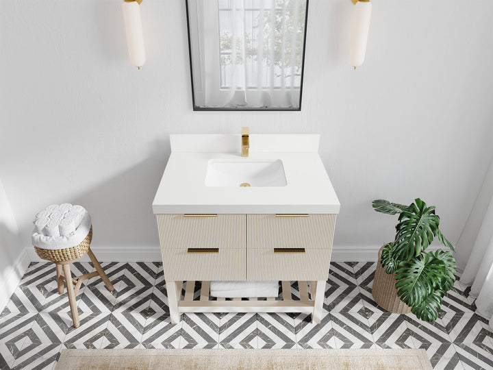 Catalina 36 in. W x 22 in. D Center Sink Bathroom Vanity - photo 44