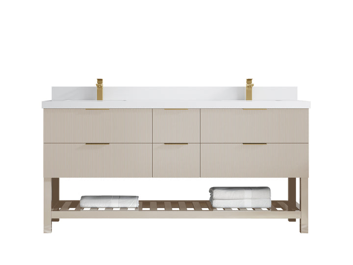 Catalina 72 in W x 22 in D Free Standing Reeded Double Sink Bathroom Vanity - photo 43