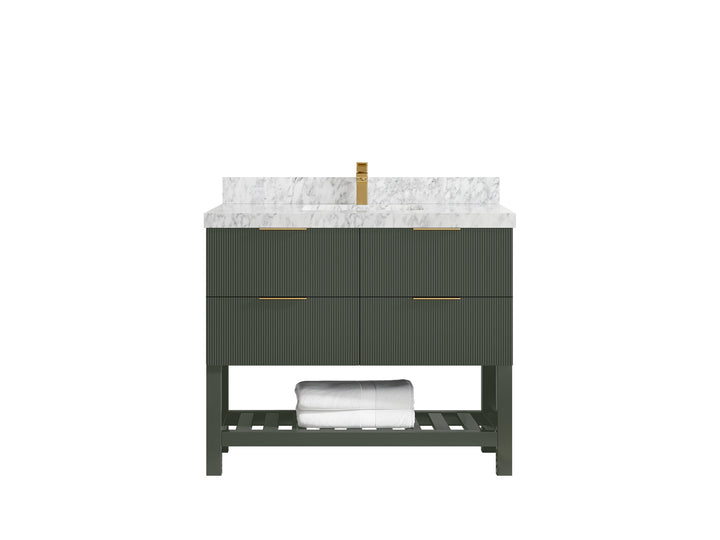 Catalina 42 in W x 22 in D Free Standing Reeded Single Sink Bathroom Vanity - photo 14