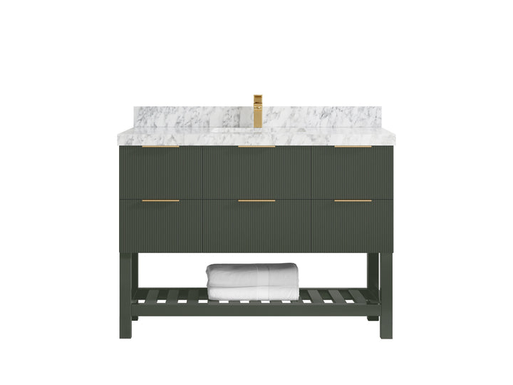 Catalina 48 in W x 22 in D Free Standing Reeded Single Sink Bathroom Vanity - photo 14