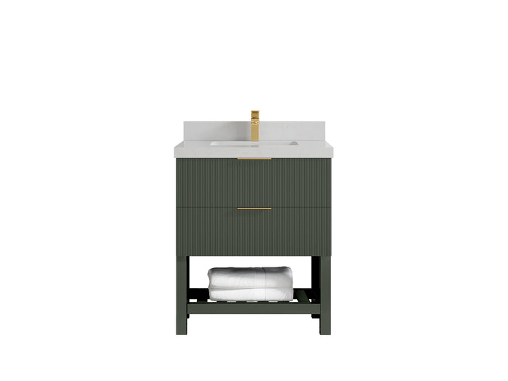 Catalina 30 in W x 22 in D Free Standing Reeded Single Sink Bathroom Vanity - photo 16