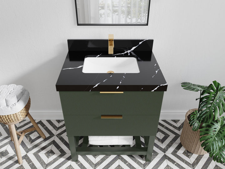 Catalina 30 in W x 22 in D Free Standing Reeded Single Sink Bathroom Vanity - photo 17