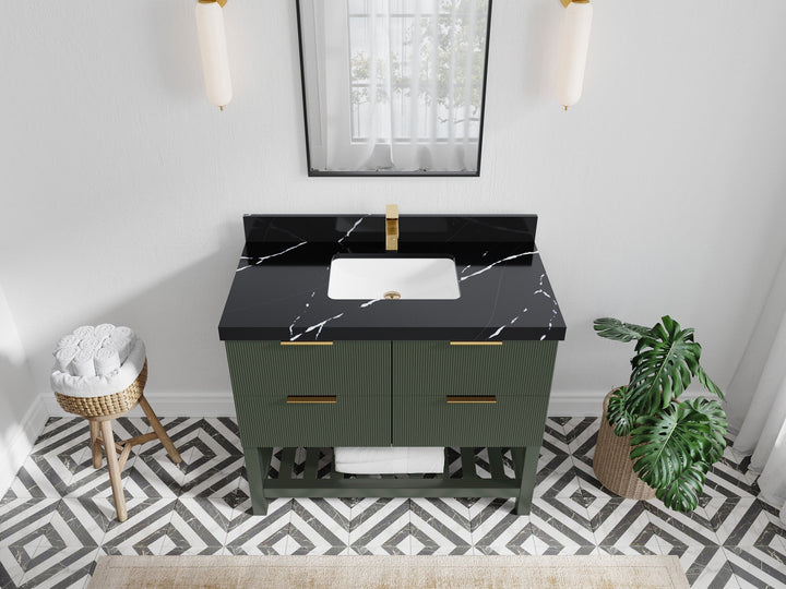 Catalina 42 in W x 22 in D Free Standing Reeded Single Sink Bathroom Vanity - photo 17