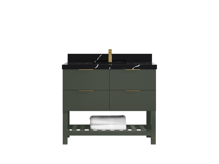 Catalina 42 in W x 22 in D Free Standing Reeded Single Sink Bathroom Vanity - photo 18