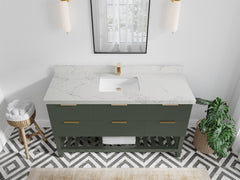 Catalina 60 in W x 22 in D Free Standing Reeded Single Sink Bathroom Vanity - photo 22