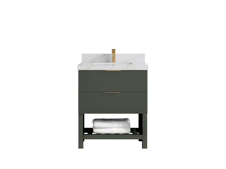 Catalina 30 in W x 22 in D Free Standing Reeded Single Sink Bathroom Vanity - photo 26