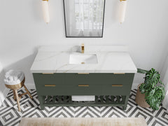 Catalina 60 in W x 22 in D Free Standing Reeded Single Sink Bathroom Vanity - photo 24
