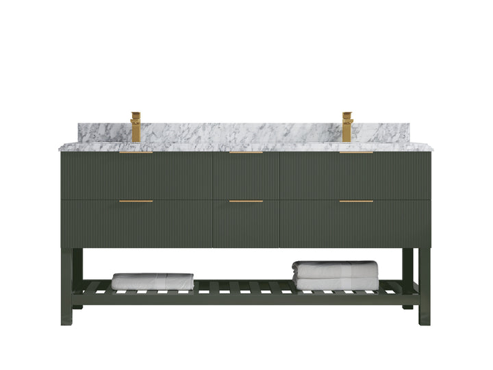 Catalina 72 in W x 22 in D Free Standing Reeded Double Sink Bathroom Vanity - photo 45