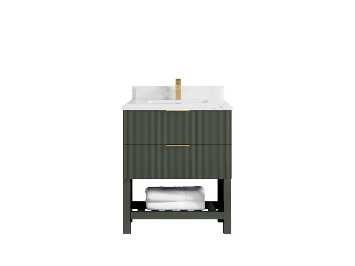 Catalina 30 in W x 22 in D Free Standing Reeded Single Sink Bathroom Vanity - photo 46