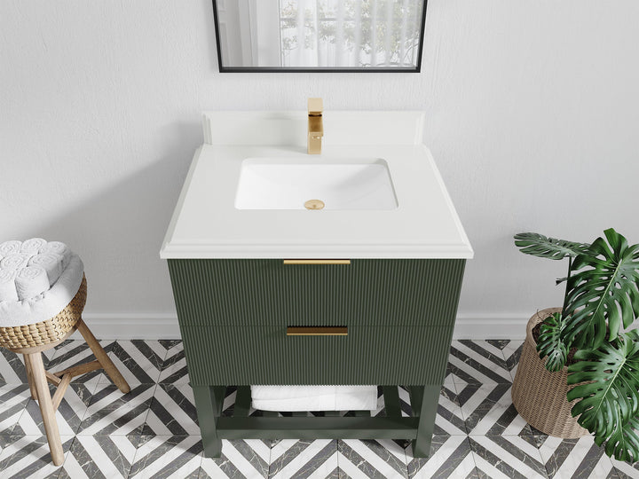 Catalina 30 in W x 22 in D Free Standing Reeded Single Sink Bathroom Vanity - photo 47