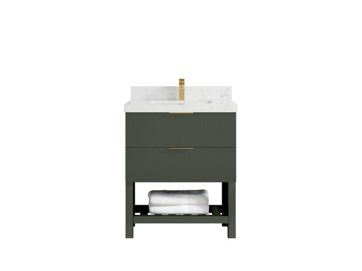 Catalina 30 in W x 22 in D Free Standing Reeded Single Sink Bathroom Vanity - photo 28