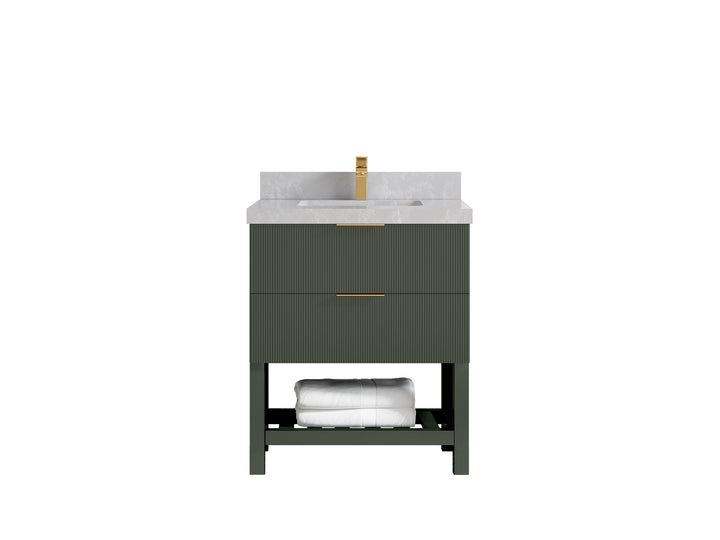 Catalina 30 in W x 22 in D Free Standing Reeded Single Sink Bathroom Vanity - photo 30