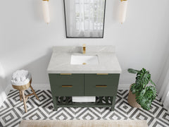 Catalina 42 in W x 22 in D Free Standing Reeded Single Sink Bathroom Vanity - photo 28