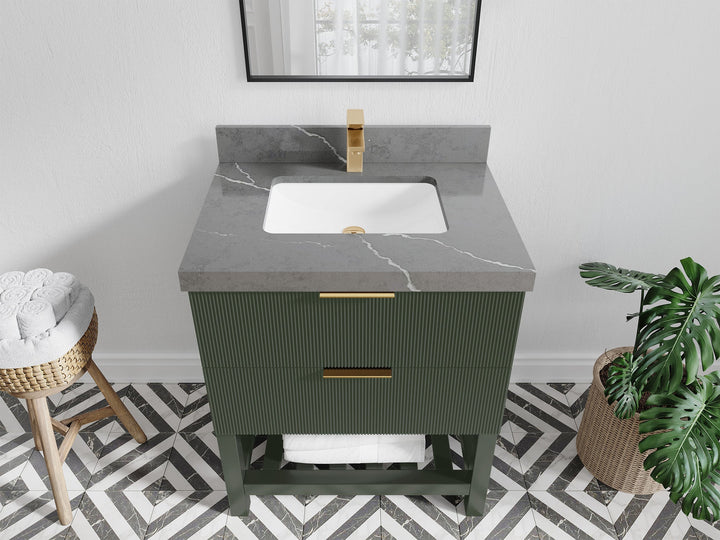 Catalina 30 in W x 22 in D Free Standing Reeded Single Sink Bathroom Vanity - photo 31