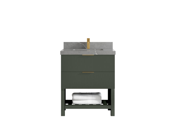 Catalina 30 in W x 22 in D Free Standing Reeded Single Sink Bathroom Vanity - photo 32