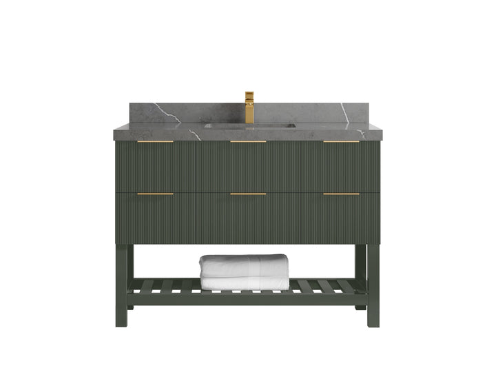 Catalina 48 in W x 22 in D Free Standing Reeded Single Sink Bathroom Vanity - photo 32