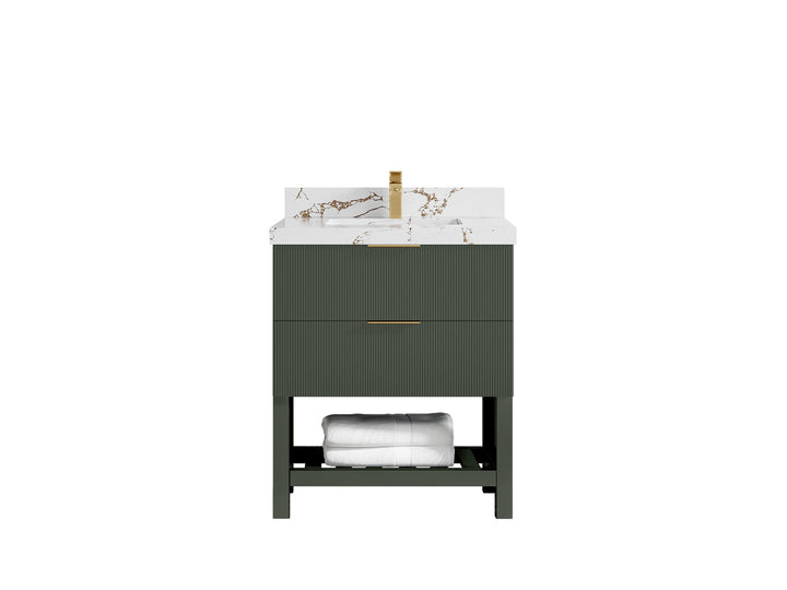 Catalina 30 in W x 22 in D Free Standing Reeded Single Sink Bathroom Vanity - photo 34