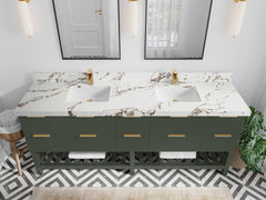 Catalina 84 in W x 22 in D Free Standing Reeded Double Sink Bathroom Vanity - photo 34