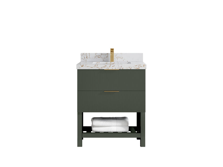 Catalina 30 in W x 22 in D Free Standing Reeded Single Sink Bathroom Vanity - photo 36