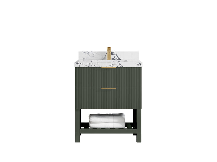 Catalina 30 in W x 22 in D Free Standing Reeded Single Sink Bathroom Vanity - photo 38