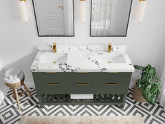 Catalina 60 in W x 22 in D Free Standing Reeded Double Sink Bathroom Vanity - photo 37