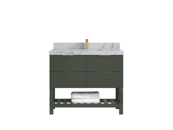 Catalina 42 in W x 22 in D Free Standing Reeded Single Sink Bathroom Vanity - photo 40
