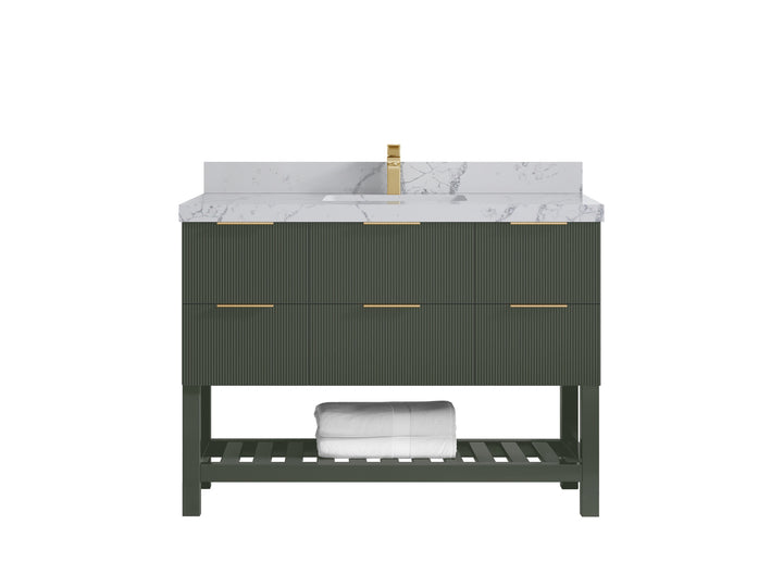 Catalina 48 in W x 22 in D Free Standing Reeded Single Sink Bathroom Vanity - photo 40