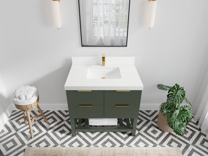 Catalina 36 in. W x 22 in. D Center Sink Bathroom Vanity - photo 41