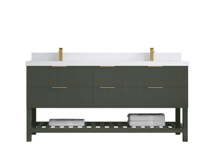 Catalina 72 in W x 22 in D Free Standing Reeded Double Sink Bathroom Vanity - photo 43