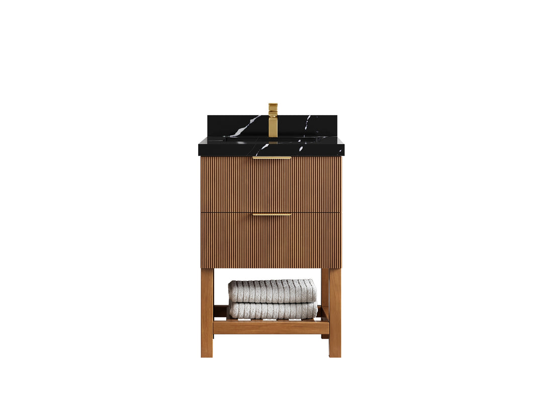 Catalina Teak 24 in. W x 22 in. D Single Sink Bathroom Vanity