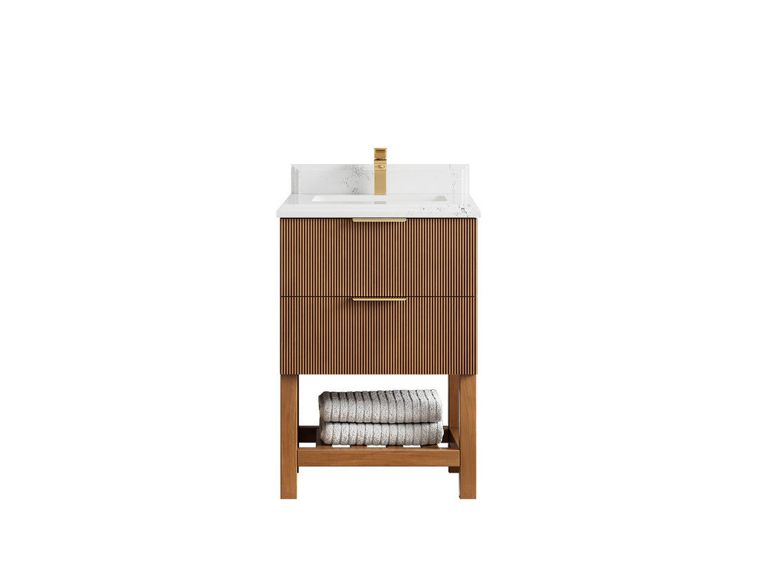 Catalina Teak 24 in. W x 22 in. D Single Sink Bathroom Vanity