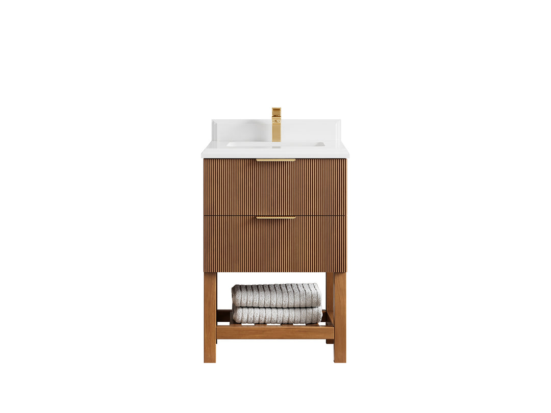 Catalina Teak 24 in. W x 22 in. D Single Sink Bathroom Vanity