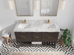 Catalina 60 in W x 22 in D Free Standing Reeded Double Sink Bathroom Vanity - photo 8