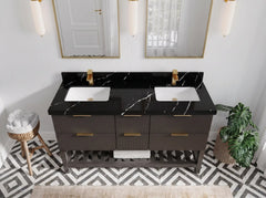 Catalina 60 in W x 22 in D Free Standing Reeded Double Sink Bathroom Vanity - photo 10