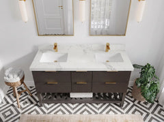 Catalina 60 in W x 22 in D Free Standing Reeded Double Sink Bathroom Vanity - photo 18
