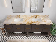 Catalina 84 in W x 22 in D Free Standing Reeded Double Sink Bathroom Vanity - photo 26