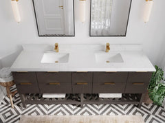 Catalina 84 in W x 22 in D Free Standing Reeded Double Sink Bathroom Vanity - photo 40