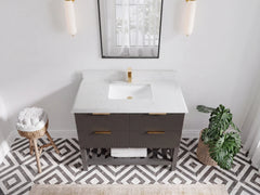 Catalina 42 in W x 22 in D Free Standing Reeded Single Sink Bathroom Vanity - photo 35