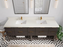 Catalina 84 in W x 22 in D Free Standing Reeded Double Sink Bathroom Vanity - photo 39
