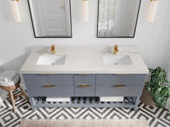 Catalina 72 in W x 22 in D Free Standing Reeded Double Sink Bathroom Vanity - photo 28