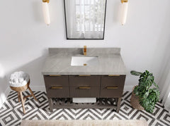 Catalina 48 in W x 22 in D Free Standing Reeded Single Sink Bathroom Vanity - photo 14